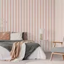 Tapestries - Panoramic Wallpaper Soft Stripes Red Sandstone - LE PAPIERS DE NINON