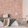 Tapestries - Panoramic Wallpaper Soft Stripes Red Sandstone - LE PAPIERS DE NINON