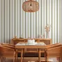 Tapestries - Alternating Stripes Sage Panoramic Wallpaper - LE PAPIERS DE NINON