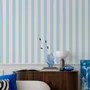 Tapisseries - Papier peint à Rayures Douces - bleu - LE PAPIERS DE NINON