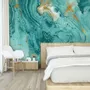Tapisseries - Papier peint panoramique Turquoise Marble - LE PAPIERS DE NINON