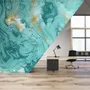 Tapisseries - Papier peint panoramique Turquoise Marble - LE PAPIERS DE NINON