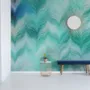 Tapisseries - Papier peint panoramique Emerald Blue Waves - LE PAPIERS DE NINON