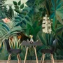 Tapestries - Equatorial Jungle Panoramic Wallpaper (Hj Rousseau) - LE PAPIERS DE NINON