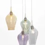 Gifts - HIKARI -Pendant lamp with 4 smooth flute-shaped Pyrex glass lampshades - DEBORACARLUCCI
