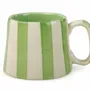 Tasses et mugs - Tasses à café à rayures en céramique - 3,6 x 2,6 pouces - CASA AMAROSA