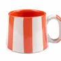 Tasses et mugs - Tasses à café à rayures en céramique - 3,6 x 2,6 pouces - CASA AMAROSA