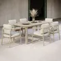 Tables de jardin - Ensemble de salle à manger Lyora pour 6 - SNOC