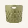 Boîtes de rangement  - Panier de rangement en cuir tressé THESA - ronde - LIMAC DESIGN