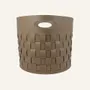 Boîtes de rangement  - Panier de rangement en cuir tressé THESA - ronde - LIMAC DESIGN