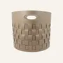 Boîtes de rangement  - Panier de rangement en cuir tressé THESA - ronde - LIMAC DESIGN
