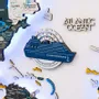 Objets de décoration - Carte du Monde en Bois Colorée 3D Travel Tracker Cruise Liner - Aqua - ENJOY THE WOOD