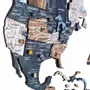 Other wall decoration - World Wooden Map Colored 3D 3XL Blank Mystery Lum - ENJOY THE WOOD