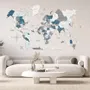 Other wall decoration - World Wooden Map Colored 3D 3XL Prime Cruise Lum - ENJOY THE WOOD