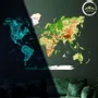 Other wall decoration - World Wooden Map Colored 3D L Blank Physical Lum - ENJOY THE WOOD