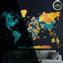 Autres décorations murales - Carte du Monde en Bois Colorée 3D M Prime Plus Indie Lum - ENJOY THE WOOD