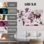 Autres décorations murales - Carte du Monde en Bois Colorée 3D M Prime Plus Cappuccino Lum LED 3.0 - ENJOY THE WOOD