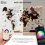 Other wall decoration - World Wooden Map Colored 3D XL Prime Plus Rustic Lum LED 3.0 EU Right - ENJOY THE WOOD