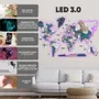 Other wall decoration - World Wooden Map Colored 3D L Prime Plus Mystery Lum LED 3.0 EU Right - ENJOY THE WOOD