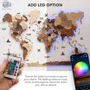 Other wall decoration - World Wooden Map Colored 3D M Prime Plus Mystery Lum LED 3.0 EU Right - ENJOY THE WOOD