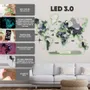 Autres décorations murales - Carte du Monde en Bois Colorée 3D M Prime Nordik Lum LED 3.0 EU Droite - ENJOY THE WOOD