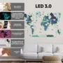 Other wall decoration - World Wooden Map Colored 3D M Prime Plus Ocean Lum LED 3.0 EU Right - ENJOY THE WOOD