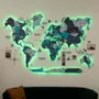 Other wall decoration - World Wooden Map Colored 3D M Prime Plus Ocean Lum LED 3.0 EU Right - ENJOY THE WOOD