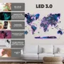 Autres décorations murales - Carte en bois du monde colorée 3D XL Prime Space Lum LED 3.0 EU Droite - ENJOY THE WOOD