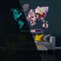 Other wall decoration - World Wooden Map Colored 3D M Prime Urban Lum LED 3.0 EU Right - ENJOY THE WOOD