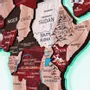 Other wall decoration - World Wooden Map Colored 3D M Prime Urban Lum LED 3.0 EU Right - ENJOY THE WOOD