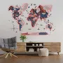 Other wall decoration - World Wooden Map Colored 3D M Prime Plus Dune Lum LED 3.0 EU Right - ENJOY THE WOOD