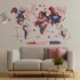 Other wall decoration - World Wooden Map Colored 3D XL Prime Dune Lum LED 3.0 EU Right - ENJOY THE WOOD