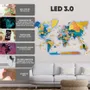 Other wall decoration - World Wooden Map Colored 3D M Prime Plus Indie Lum LED 3.0 EU Right - ENJOY THE WOOD