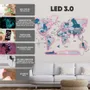 Other wall decoration - World Wooden Map Colored 3D XL Prime Plus Aqua Lum LED 3.0 EU Right - ENJOY THE WOOD