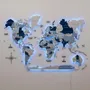 Other wall decoration - World Wooden Map Colored 3D M Prime Aqua Lum LED 3.0 EU Right - ENJOY THE WOOD