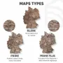 Other wall decoration - 3D Germany Wooden Map Dark Walnut L Blank - ENJOY THE WOOD