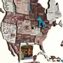 Other wall decoration - World Wooden Map Colored 3D M Prime Plus Cappuccino Lum - ENJOY THE WOOD