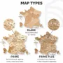 Other wall decoration - Wooden Map of France - Gold L Prime Plus - ENJOY THE WOOD