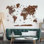 Other wall decoration - 3D Wooden World Map Prime Plus Dark Walnut XL - ENJOY THE WOOD