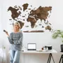 Other wall decoration - 3D Wooden World Map Prime Plus Dark Walnut XL - ENJOY THE WOOD