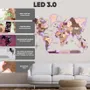 Other wall decoration - 3D LED Wooden World Map 3.0 Prime Plus Smokey XL EU Right - ENJOY THE WOOD