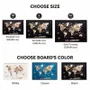 Other wall decoration - 3D Wooden Panel World Map Smokey M Ocean - ENJOY THE WOOD
