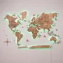 Other wall decoration - 3D Solid Wooden World Map Ash L acrylic + LED - ENJOY THE WOOD
