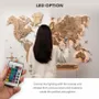 Other wall decoration - 3D Solid Wooden World Map Ash XL acrylic + LED - ENJOY THE WOOD
