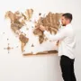 Other wall decoration - 3D Solid Wooden World Map Walnut L acrylic only - ENJOY THE WOOD