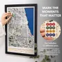 Other wall decoration - 3D City Map 3.0 Chicago M Black Frame - ENJOY THE WOOD