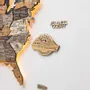 Decorative objects - Travel Tracker Cruise Liner 3D Colored Wooden World Map - Gold - ENJOY THE WOOD