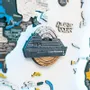 Decorative objects - Travel Tracker Cruise Liner 3D Colored Wooden World Map - Mystery - ENJOY THE WOOD