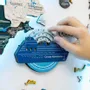 Decorative objects - Travel Tracker Cruise Liner 3D Colored Wooden World Map - Azure - ENJOY THE WOOD