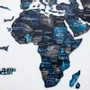 Other wall decoration - World Wooden Map Colored 3D M Prime Space Lum - ENJOY THE WOOD